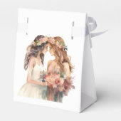 Elegante Blush Gay Pride bruiloft Bedankdoosjes (Achterkant)