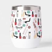 Elegante Blush Girly Pink Make-up Artiest Glamour (Achterkant)