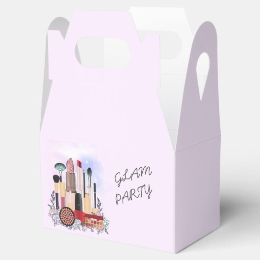 Elegante Blush Girly Pink Make-up Artiest Glamour Bedankdoosjes (Geopend)