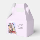 Elegante Blush Girly Pink Make-up Artiest Glamour Bedankdoosjes (Voorkant Zijde)