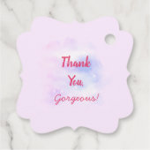 Elegante Blush Girly Pink Make-up Artiest Glamour Bedankjes Labels (Achterkant)