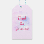 Elegante Blush Girly Pink Make-up Artiest Glamour Cadeaulabel (Achterkant)