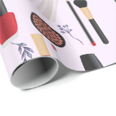 Elegante Blush Girly Pink Make-up Artiest Glamour Cadeaupapier (Rol Hoek)