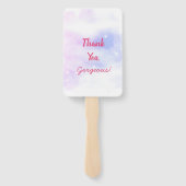 Elegante Blush Girly Pink Make-up Artiest Glamour Handwaaier (Achterkant)