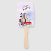 Elegante Blush Girly Pink Make-up Artiest Glamour Handwaaier (Voorkant)