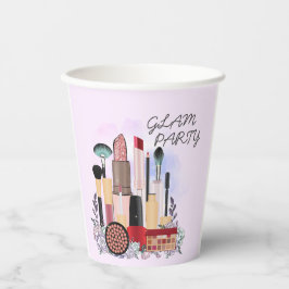 Elegante Blush Girly Pink Make-up Artiest Glamour Papieren Bekers