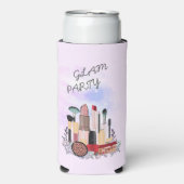 Elegante Blush Girly Pink Make-up Artiest Glamour Seltzer Blikjeskoeler (Seltzer Voorkant)