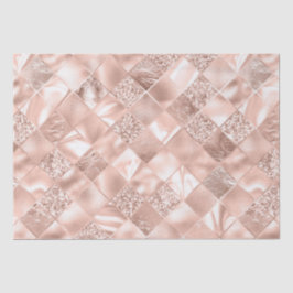 Elegante Blush Glitter Diamant Lattice Patroon Tissuepapier