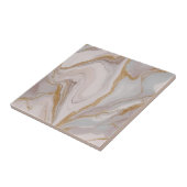 Elegante Blush & Gold Marble Keramische Tegel Tegeltje (Zijkant)