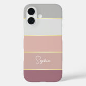 Elegante blush grijs goud Gepersonaliseerde Kleur  Case-Mate iPhone Case (Achterkant)