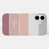 Elegante blush grijs goud Gepersonaliseerde Kleur  Case-Mate iPhone Case (Achterkant (horizontaal))