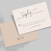 Elegante Blush Kalligrafie Ampersand Gast RSVP