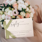 Elegante Blush Kalligrafie Ampersand Gast RSVP