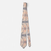 Elegante Blush Lavendel Waterverf Kant Zijde Stropdas (Voorkant)