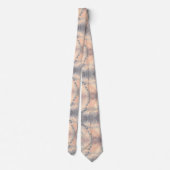 Elegante Blush Lavendel Waterverf Kant Zijde Stropdas (Achterkant)