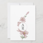 Elegante Blush Magnolia bruiloft uitnodiging (Voorkant)