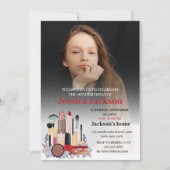 Elegante Blush Meisjesachtig Roze Make-up Sweet Si Kaart (Voorkant)