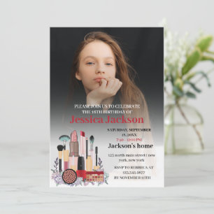 Elegante Blush Meisjesachtig Roze Make-up Sweet Si Kaart