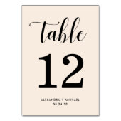 Elegante Blush met Zwarte Typografie Kaart (Achterkant)