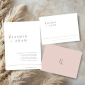 Elegante Blush Minimaal Bloemmotief Save The Date