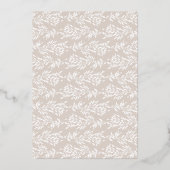 Elegante Blush monogram Roze Gouden Wapenrusting T Folie Uitnodiging (Achterkant)