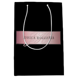 Elegante Blush Nep Rose Goud | Naam & Initiaal Medium Cadeauzakje