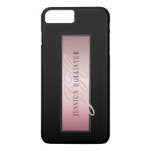 Elegante Blush Neprozen Roze Goud | Naam & Initial Case-Mate iPhone Case (Achterkant)