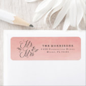 Elegante Blush Ombre Waterverf | Bruiloft Etiket (Insitu)