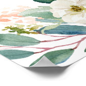 Elegante Blush Petals & Prosecco Vrijgezellenfeest Poster (Hoek)