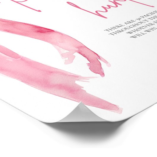 Elegante Blush Pink Bow Schattigee Pacifier Hunt G Poster (Hoek)