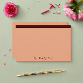 Elegante Blush Pink & Dark Red Typografie Briefpapier