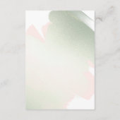 Elegante Blush Pink en Sage Green Wedding Details Informatiekaartje (Achterkant)
