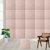 Elegante Blush Pink geometrische getextureerde ker Tegeltje