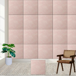 Elegante Blush Pink geometrische getextureerde ker Tegeltje