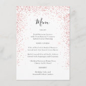 Elegante Blush Pink Glitter Speciale gelegenheid M Menu (Voorkant)