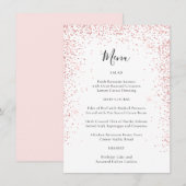Elegante Blush Pink Glitter Speciale gelegenheid M Menu (Voorkant / Achterkant)