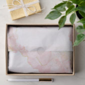 Elegante Blush Pink Gold Glitter Marmer Tissuepapier (Geschenk)