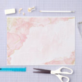 Elegante Blush Pink Gold Glitter Marmer Tissuepapier (Craft)