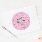 Elegante Blush Pink Lotion Jar Ronde Product Label (Envelop)