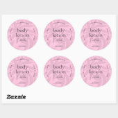 Elegante Blush Pink Lotion Jar Ronde Product Label (Vel)