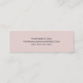 Elegante Blush Pink Minimalist Professional Mini Visitekaartje (Achterkant)