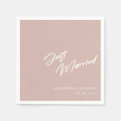 Elegante Blush Pink net getrouwd Custom Wedding Servet (Voorkant)