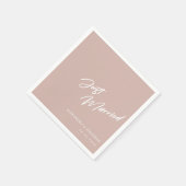 Elegante Blush Pink net getrouwd Custom Wedding Servet (Hoek)
