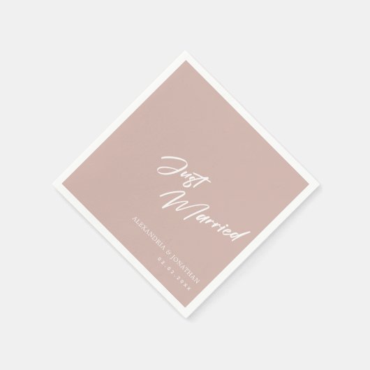 Elegante Blush Pink net getrouwd Custom Wedding Servet (Hoek)