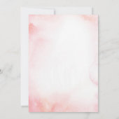 Elegante Blush Pink Peony Bloemen Brunch en Bubbly Kaart (Achterkant)