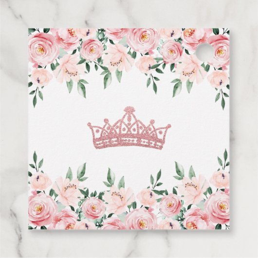 Elegante Blush Pink Quinceanera Bedankt Bedankjes Labels (Achterkant)