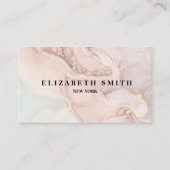 Elegante Blush Pink Rose goud Marmeren Textuur Visitekaartje (Voorkant)