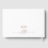 Elegante Blush Pink Rose Kleine bruiloft Folie Gastenboek (Achterkant)