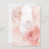 Elegante Blush Pink Rose Wedding Kaart (Achterkant)