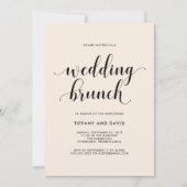 Elegante Blush Post bruiloft brunch uitnodiging (Voorkant)